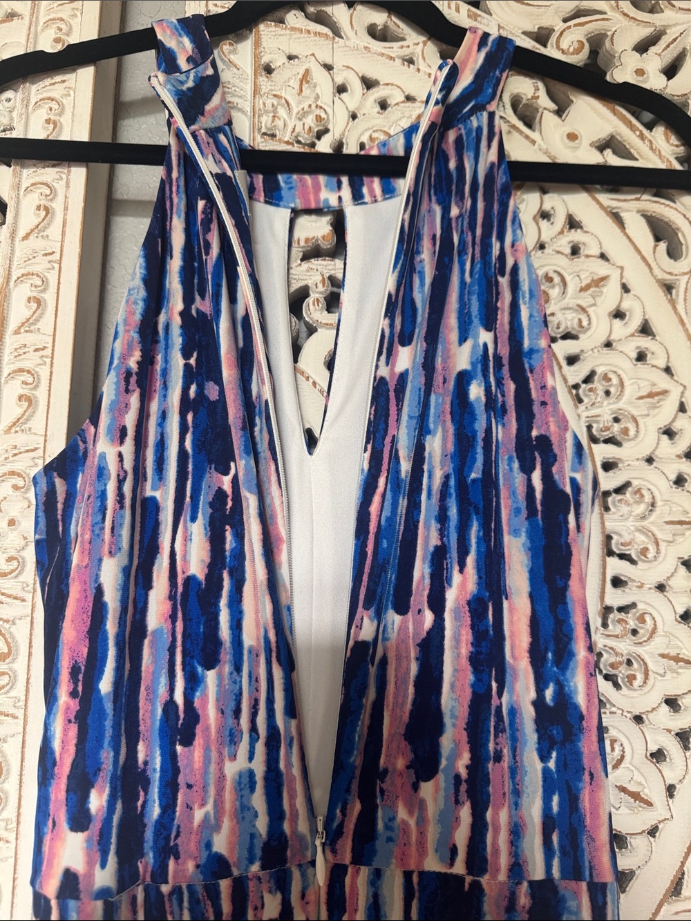 Eliza J Blue and Pink Abstract Maxi Dress - Picture 13 of 14
